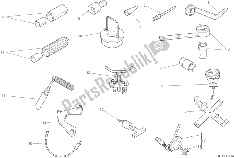 Tutte le parti per il 01a - Strumenti Di Servizio Per Officina del Ducati Multistrada 1260 ABS Brasil 2019